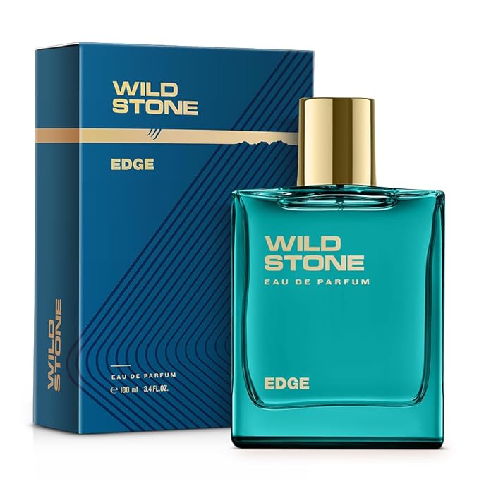 Wild Stone Edge Eau De Parfum | 3.38oz,100 ml | Luxury EDP Perfume for Men | Intense Long Lasting Premium Fragrance | Woody & Warm Spicy Notes | 100% Liquid Scent | Best Perfume for Gifting