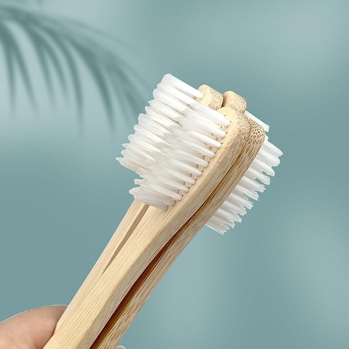 DincherBel Bamboo Toothbrushes Kit Bulk, Disposable Toothbrushes with Toothpaste(6g), Individually Wrapped Toiletries Amenities for Hotel, Airbnb, Homeless, Shelter, Camping and Travel (50 Pack)