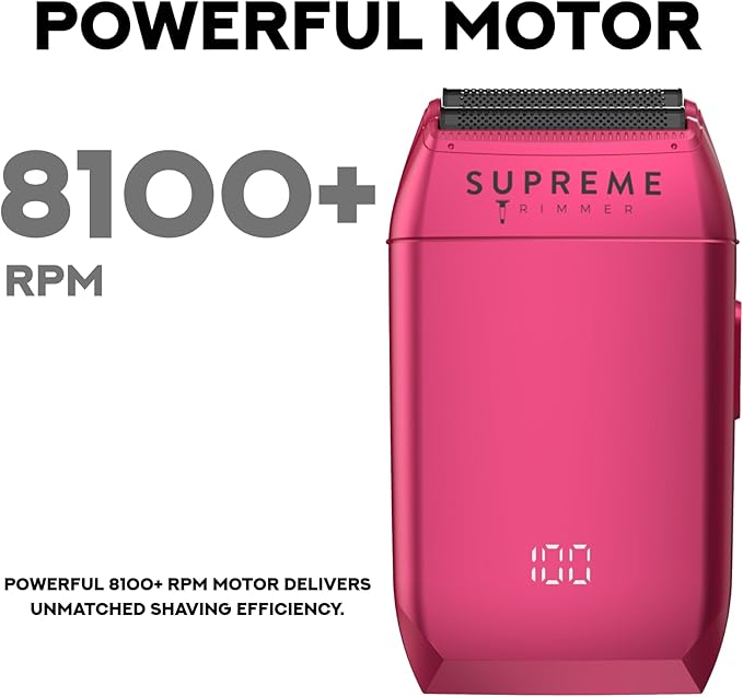 Supreme Trimmer Crunch STF602 – Waterproof Double Foil Shaver for Men | 150 Min Runtime, Wet/Dry Cordless & Corded Electric Razor | Hypoallergenic Foils for Face, Head & Stubble