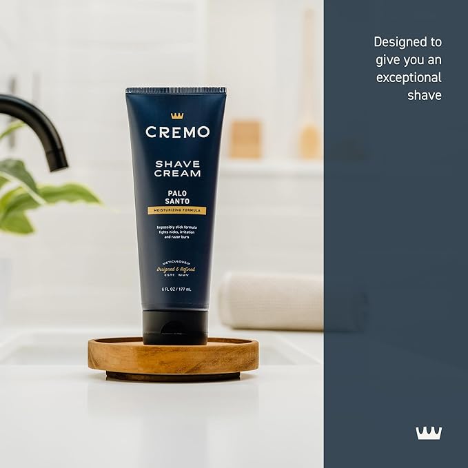Cremo Palo Santo Shave Cream, Astonishingly Superior Ultra-Slick Shaving Cream for Men, Fights Nicks, Cuts and Razor Burn, 6 Fl Oz