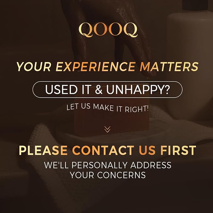 QOOQ Turmeric Kojic Acid Soap for Dark Spots Remover – Facial Cleansing Bar with Vitamin C, Retinol, Collagen, Vitamin E, Glycerin, Shea Butter & Castile Olive Oil – Soap for Women & Men (120g x 4)