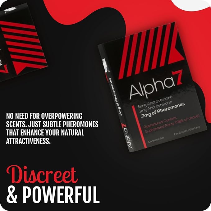 Alpha 7 Unscented - Pheromone Cologne for Men with Pure Pheromones - High Concentration Blend to Attract Women - Top Selling Perfume Oil Designed to Complement Your Scent ((1 ml))