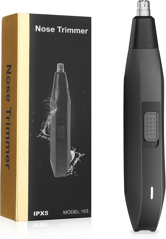 Soonsell Electric Nose Ear Hair Trimmer for Men,Painless Nose Trimmer for Men,Powerful 8000RPM Motor,Easy to Clean,Wet/Dry Use