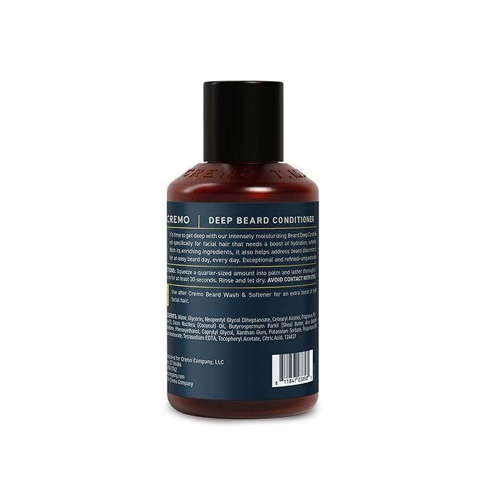 Cremo Palo Santo Beard Deep Conditioner For Men, Helps Soften Dry, Coarse Facial Hair with Powerful Moisturizers, 6 Fl Oz