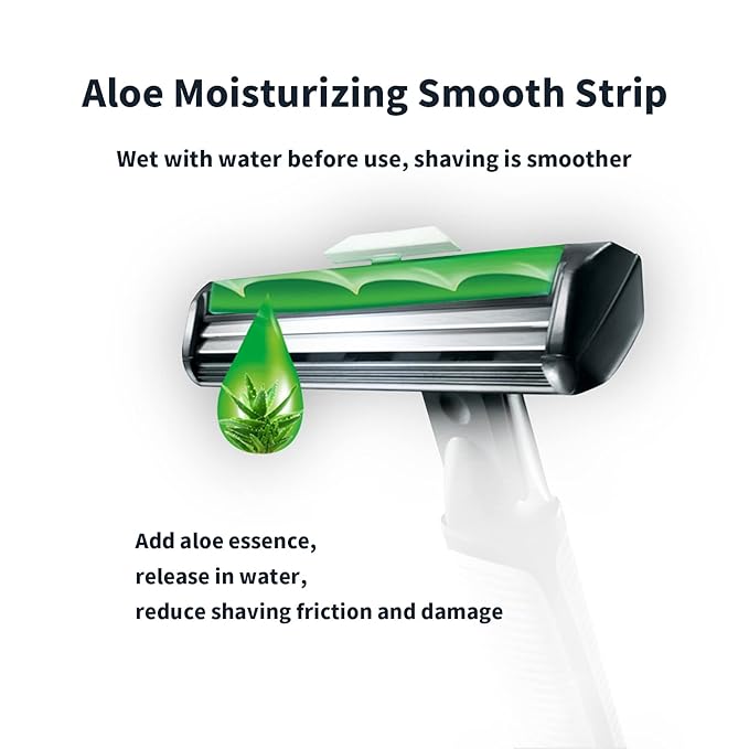 Mens Razor Blade Refills，2-Blade Razor Cartridges with Lubricating Strip Compatible with Atra razor handles. 120 Count, Delivers a Clean, Close Shave