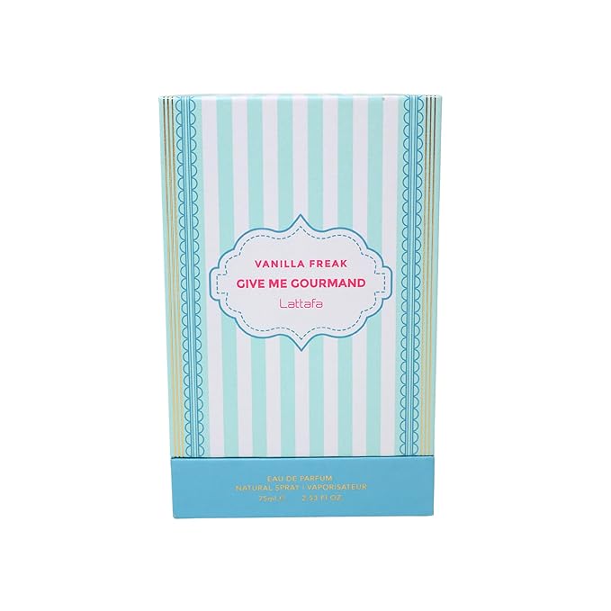 Lattafa Vanilla Freak Eau de Parfum, Give me Gourmand Collection, Unisex, Spray Form, 75ml, Vanilla Caramel Scent, Woody Notes, Long-lasting