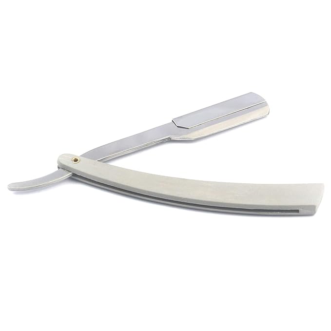 G.S Professional Barber Straight Edge Barber Razors (White Handle Razors)