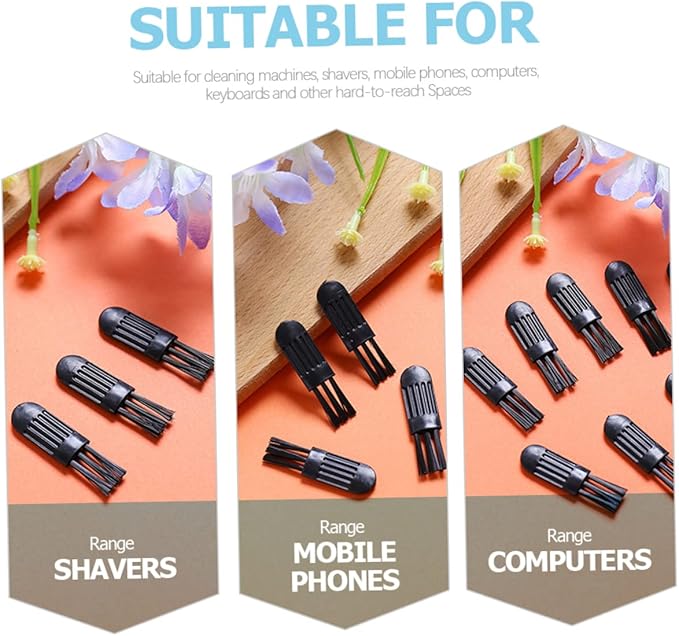 NOLITOY 400pcs Nose Hair Trimmer Cleaning Brush Ergonomic Electric Shaver Brush for Men and Lightweight Facial Hair Grooming Tool for Travel and Home Use