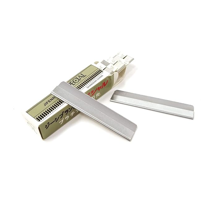 Honbay 50PCS Stainless Steel Eyebrow Trimmer Blades Eyebrow Hair Removers with Cover for Women