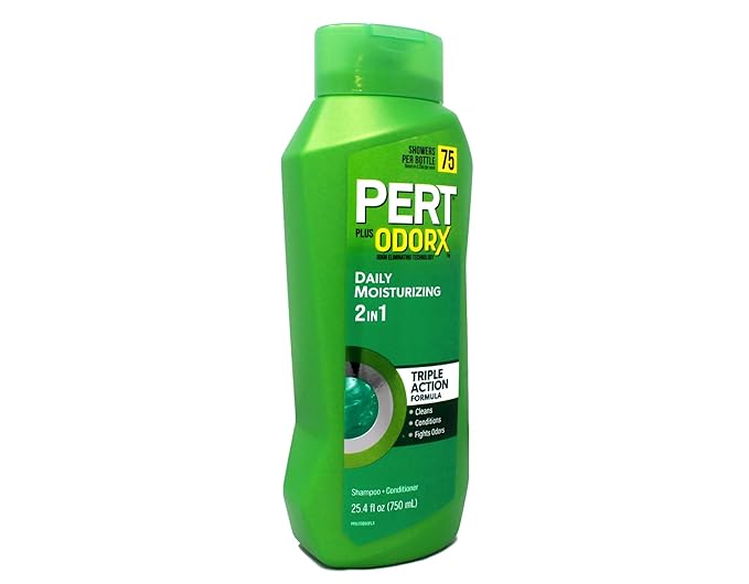 PERT 2 in 1 Complete Clean Shampoo and Conditioner - Mens Shampoo for Daily Use - Hair Conditioner for Men - Removes Dirt, Oil, and Build Up - 4 pc
