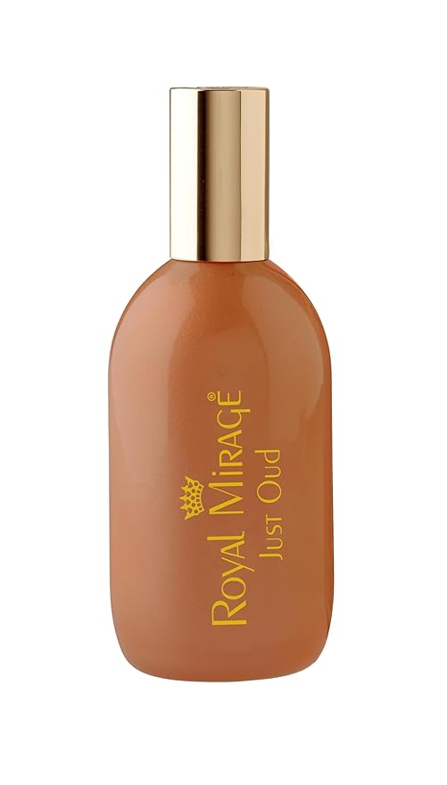 Royal Mirage Just Oud Eau de Cologne - Premium Oud Wood & Leather Fragrance Spray - Sultry Woods & Florals - 120ml (4 oz) Long-Lasting EDC