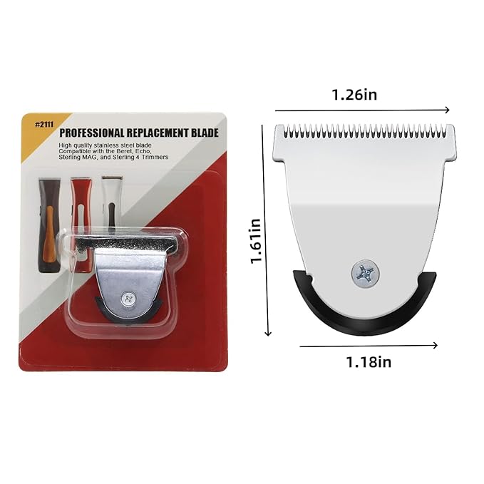 2 Pcs Professional Mag Timmer Clipper Replacement Blades #2111 Blade Compatible with Wahl Mag Trimmers 8841/8143 /8700- Fits Professional Barbers and Stylists