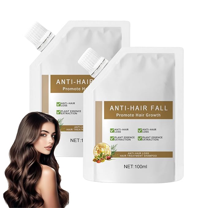 Generic 2Pcs Anti-Hair Fall Hair Loss Shampoo, Anti-Hair Fall Promote Hair Growth, Rich in Various Plant Extracts Moisturize, Suitable For All Hair Type