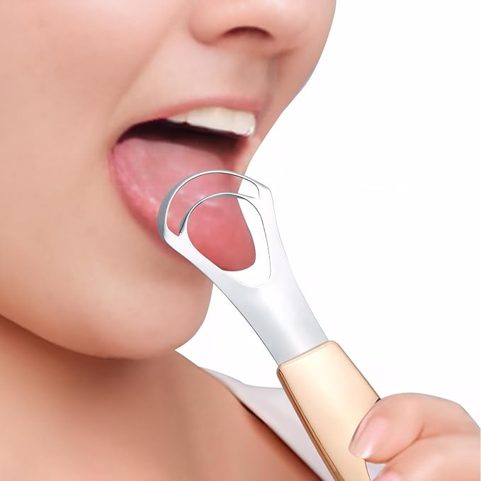 Tongue Cleaner, Tongue Scraper, Tongue Cleanser, Tongue Scraper, Tongue Scraper Cleaner, Helps Fight Bad Breath, Tongue Scrapers (Purple&Blue&Orange)
