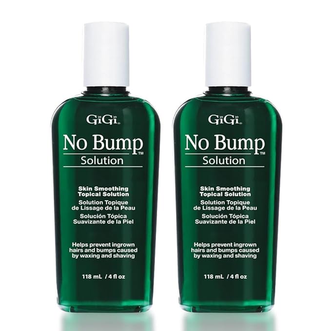 GIGI No Bump Skin Smoothing Topical Solution - 2 Pack, 4 fl oz Each - Effective Treatment for Ingrown Hair, Razor Bumps, and Irritation in Bikini Area and Other Shaved Areas for Women