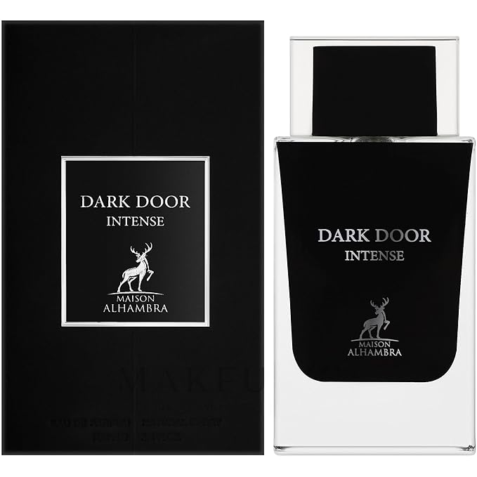Maison Alhambra Dark Door Intense – Aromatic, Woody, Floral, Musky – Eau de Parfum Spray Long-Lasting Fragrance for Men, 3.4 Ounce / 100 ml