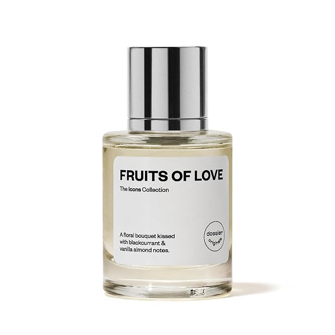 Dossier Fruits of Love - Eau de Parfum for Women - 50ml / 1.7oz - Sweet Fruity Floral Scent with Notes of Blackcurrant, Rose & Vanilla - Clean, Vegan, Long-Lasting Perfume