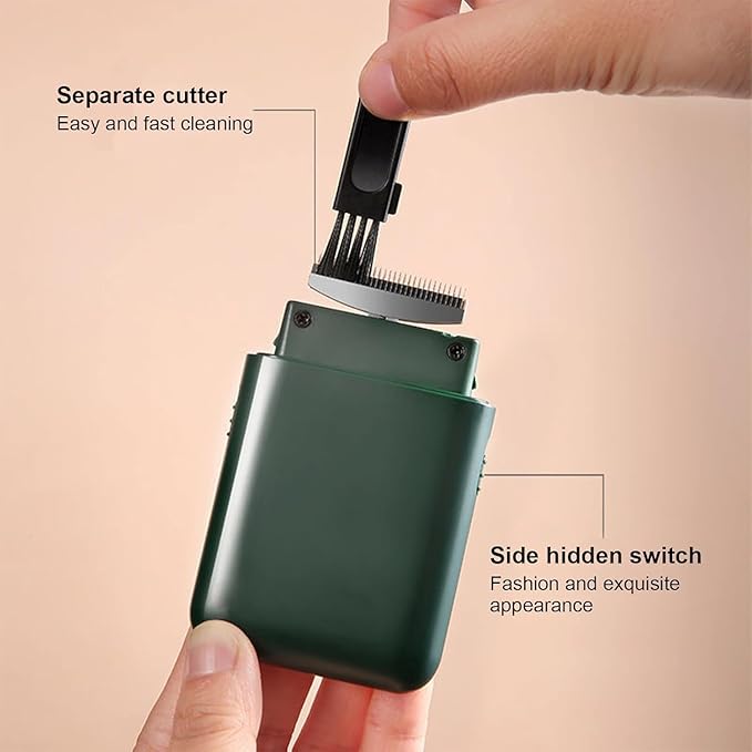 LinMei Men's Foil Shaver - USB Rechargeable Mini Portable Electric Shaver, Multifunction Stubble Trimmer with Pop-Up Sideburn Razor, Sensitive Skin Friendly for Beards, Ideal for Travel/Gym/Home