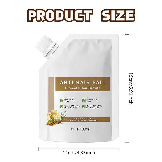 Generic 2Pcs Anti-Hair Fall Hair Loss Shampoo, Anti-Hair Fall Promote Hair Growth, Rich in Various Plant Extracts Moisturize, Suitable For All Hair Type