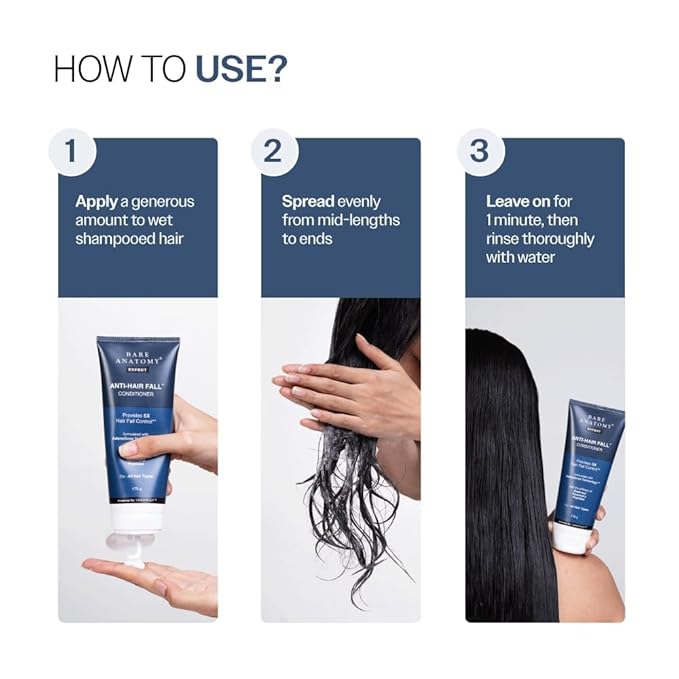 Anti-Hair Fall Conditioner with Redensyl, Rosemary & Peptides | Reduces Thinning & Breakage | Strengthens Strands, Controls Frizz & Adds Shine | For All Types | 175 g