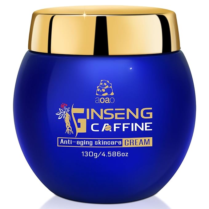 AOAO Ginseng Hexapeptide Anti Wrinkle Moisturizer for Men, Brightening Face Cream with Shea Butter & Turmeric, Brightening & Firming Skin, Deep Nourishment, Intensive Moisture Locking (Ginseng-1)