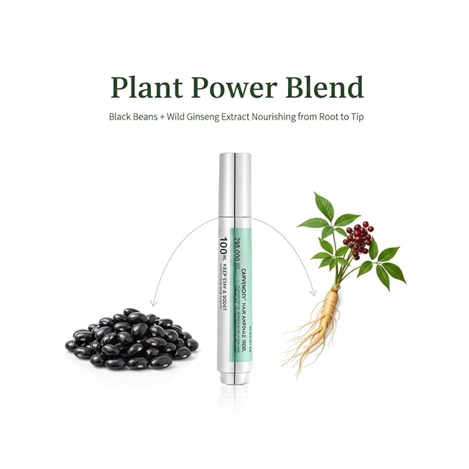 Hair Care Ampoule 100ml - Hair Growth Serum, enriched with black soybean and wild ginseng extracts, nourishes hair follicles and reduces hair loss. (2)