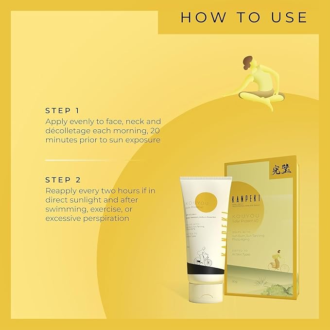 K-anpeki K,ouyou Sunscreen Spf 40 For Women&Men|With No White Cast,Water Resistant|Protect From Sun Burn,Sun Tanning and Photo Aging|Broad-Spectrum Uva/Uvb Protection,Suitable For All Skin Type,80G