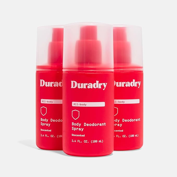 Aluminum-Free Whole Body Deodorant Spray for Men and Women - Unscented Deodorant for Whole Body, Natural Odor Neutralizer, Clear and Residue Free, Non-Staining - 3.4 Fl Oz each - Pack of 3