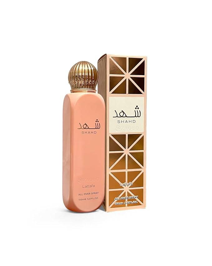 Lattafa Shahd – Floral, Solar, Musky, Sweet – All Over Spray Long-Lasting Fragrance for Unisex, 5.07 Ounce / 150 ml