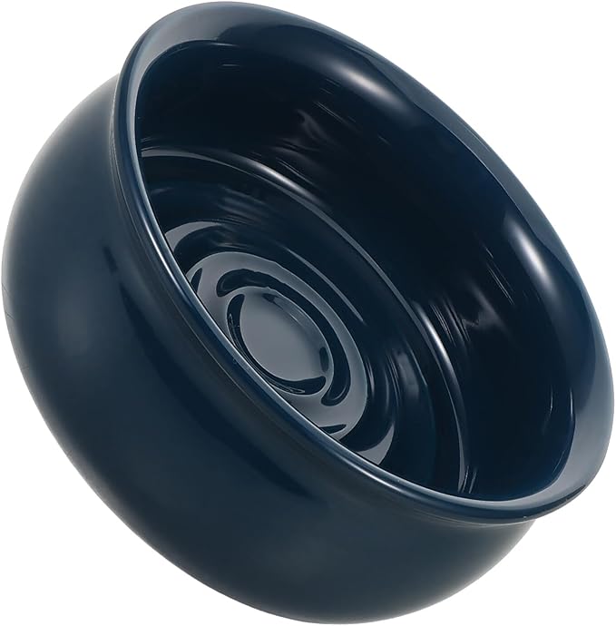 Ciieeo Ceramic Shaving Soap Bowl for Men Navy Blue Quick Lathering Spiral Shaving Foam Holder Travel-friendly Beard Bowl and Barber Supplies