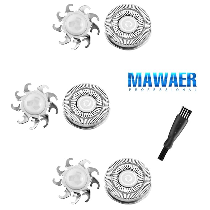3pcs Head Shaver Replacement Blades for Skull Shaver Pitbull Forte 3 Head Baron 3 Head Pitbull Butterfly Kiss and Palm Shaver