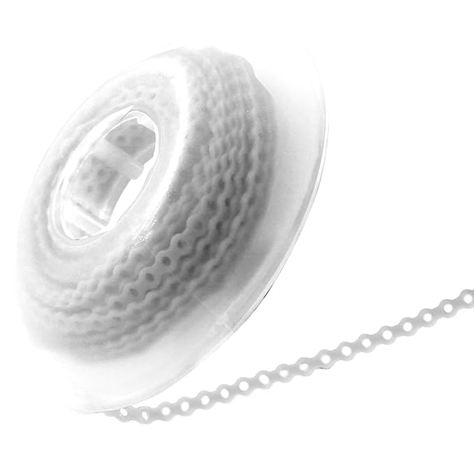 LA MIERE 1 Roll Orthodontic Rubber Chains, Braces Power Chains consisted force in closed, short, long 15'' spools (long, 0.166’’(4.2mm), Clear)