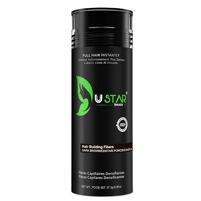 Ustar Hair buliding Fibers Dark Brown Quality Matches 27.5 grams 0.97oz