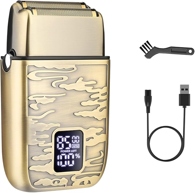 GSKY Electric Razor, Double Foil, Foil Shavers for Men,Electric Shavers for Men,Cordless Barber Shaver Beard Trimmer