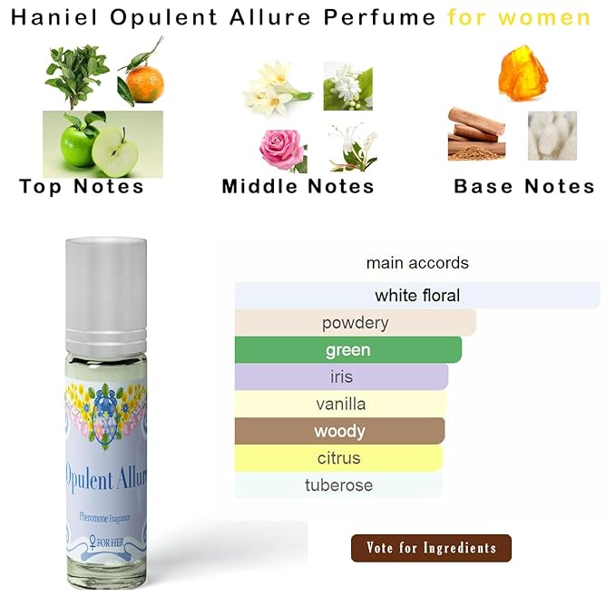 Haniel Pheromones Perfumes Oil for Women - Romantic Tuberose & Jasmine Scent | Portable Feminine Allure, Travel-Sized Elegance