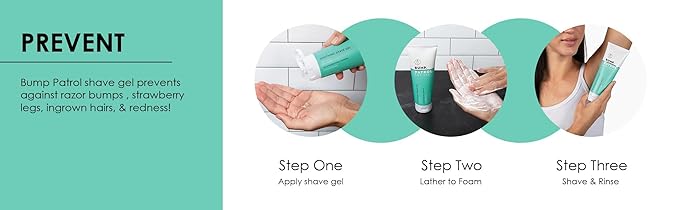 Bump Patrol For Her Soothing Shave Gel - Helps Reduce Razor Burn & Bumps, Aloe Vera & Menthol for Sensitive Skin, Bikini Area, Underarms & Legs, Rose & Lavender Scent – 6 Fl Oz