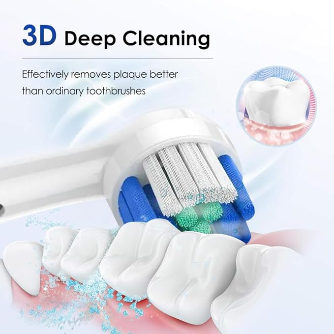Magnetic Suspension Rotating Electric Toothbrush, 5 Modes Waterproof Sonic Cleaning, 8 Brush Heads and Storage Case for Traveling, Camping, Riding (Black)
