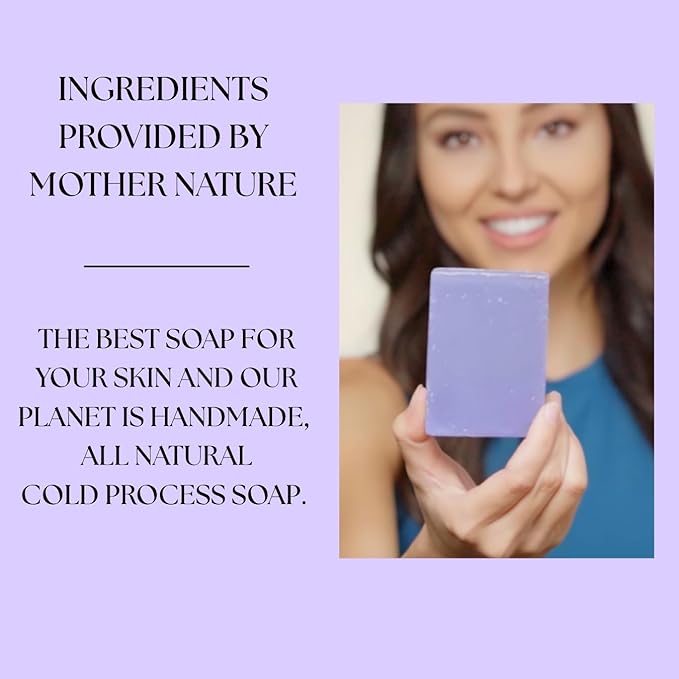 Aspen Kay Naturals Lavender and Goats Milk Soap Bar. Natural Lavender Soap with Organic Shea Butter & Pure Essential Oils. Gentle for Face and Body. For Men, Women & Teens. Handmade in USA. (3 pack)