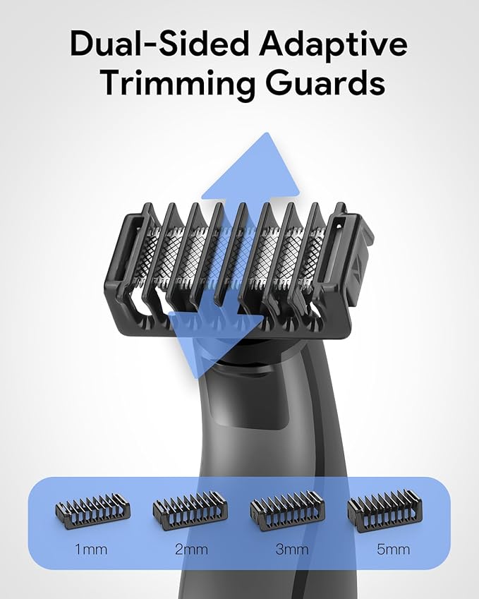 Guard Combs Kit 6PC with 0/3mm Body Comb, 1/2/3/5mm Bi-Directional Guide for O Blade QP2724 QP2834 QP2520/30 QP2620/30 and Pro Series, Electric Shaver Attachments Oblade Accessories