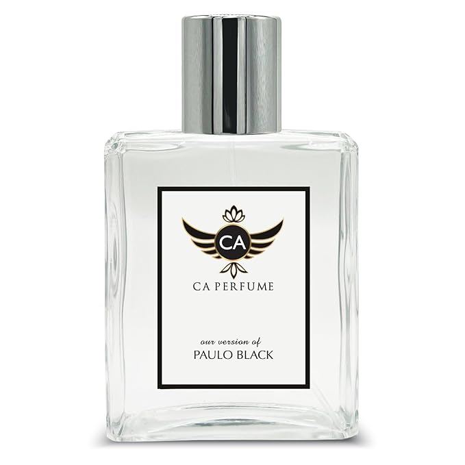 CA Perfume Impression of Paulo Black For Men Woody Aromatic Fragrance Long Lasting Mens Perfume Eau De Parfum 3.4 Fl Oz 100ml