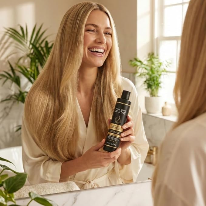 Conditioner for Damaged Hair Fall Prevention with Biotech Placenta 250 ml - Moisturizing and Strengthening - Professional Deep Hair Conditioner with Organic Hazelnut Extract and Panthenol