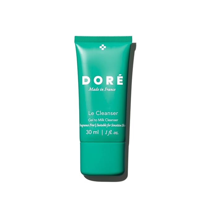 Doré - Le Cleanser Gel to Milk Daily Face Cleanser | Gentle Hydrating Cleaner for Dry & Sensitive Skin | Makeup Remover for Women & Men for Face (1 fl oz | 30 ml)