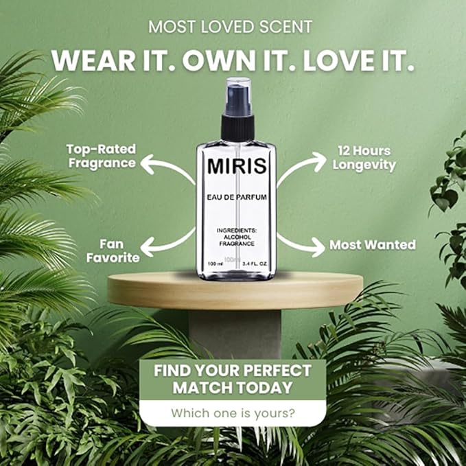 MIRIS No. 52358, Inspired by Ganymede, Long-Lasting Unisex Eau de Parfum for Women & Men, Spray 3.4 Fl Oz / 100 ml