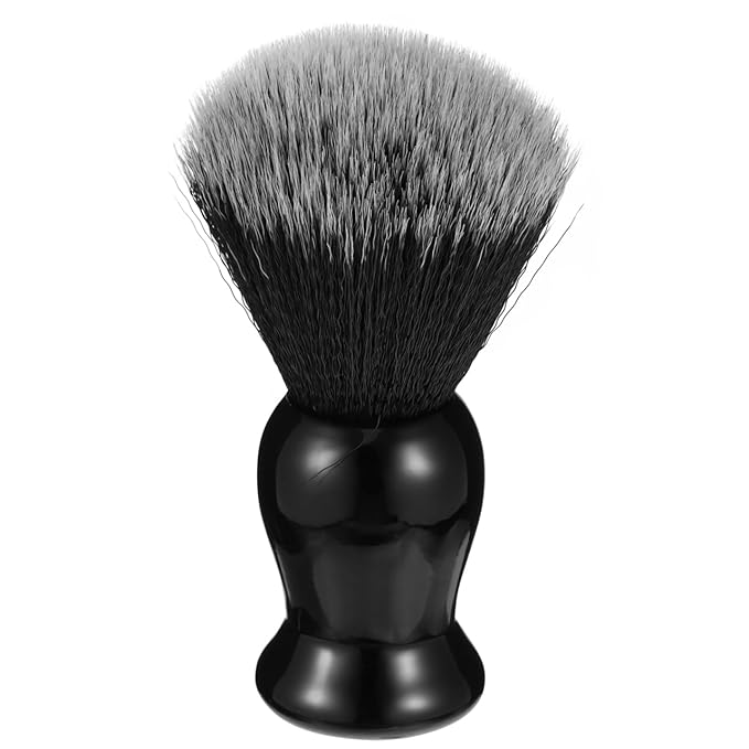 Hemoton Men S Beard Brush Double Colored Nylon Bristles Synthetic Shaving Brush 4 Inch Handle Grooming Tool for Beard Cleaning and Lathering Travel and Salon Use