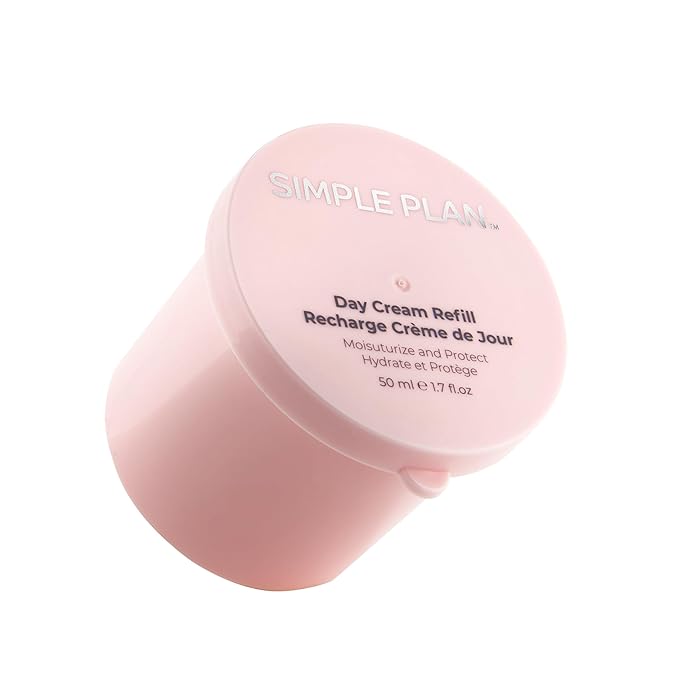 SIMPLE PLAN Refill Hyaluronic Acid Day Cream – Anti-Aging Facial Moisturizer for Men & Women – Lightweight Hydrating Face Cream to Reduce Wrinkles & Restore Skin Barrier
