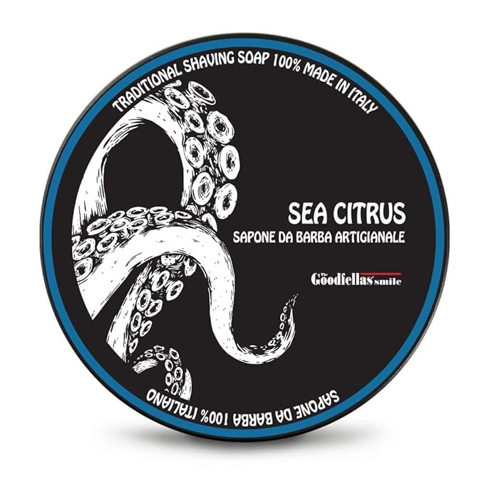 The Goodfellas' smile, SEA CITRUS Shave Soap, 3 in 1 Shampoo, and Aftershave Splash Bundle, Made in Italy