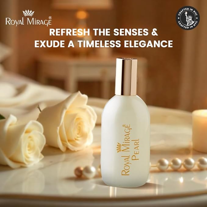 Royal Mirage Pearl Eau de Cologne - Premium Wild Berries & White Violet Fragrance Spray - 120ml (4 oz) Long-Lasting EDC - Authentic Heritage Scent