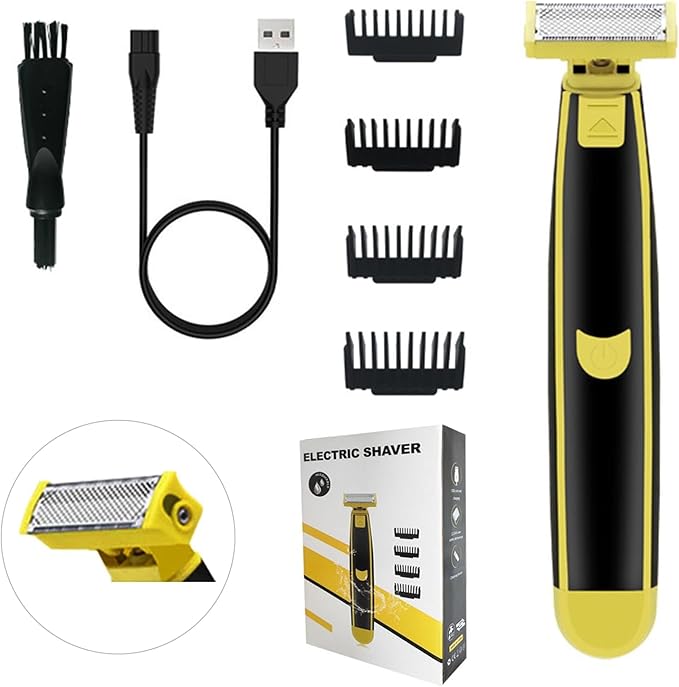 Wet and Dry Electric Shaver Cleaner, Electric Razor for Men, Rechargeable Wet & Dry Shaver, Non-Slip, Durable, Fast Shaving (1PC)-Model #11