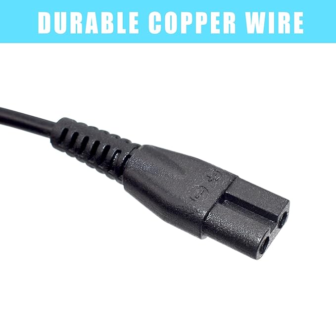 Charger Replacement for Meridian Trimmer Charging Cable Compatible with Meridian Grooming Electric Shaver, 6.5Ft Power Cord Supply Adapter