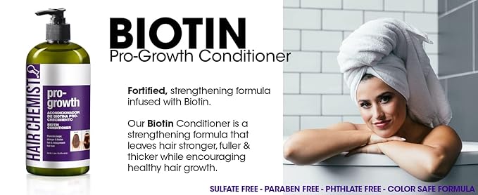 Hair Chemist Pro-Growth Conditioner with Biotin 33.8 oz. - Conditioner for Thinning Hair & Hair Growth